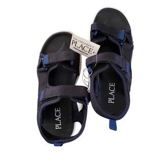 The Children's Place Boys Double Strap Blue Sandals Youth 1